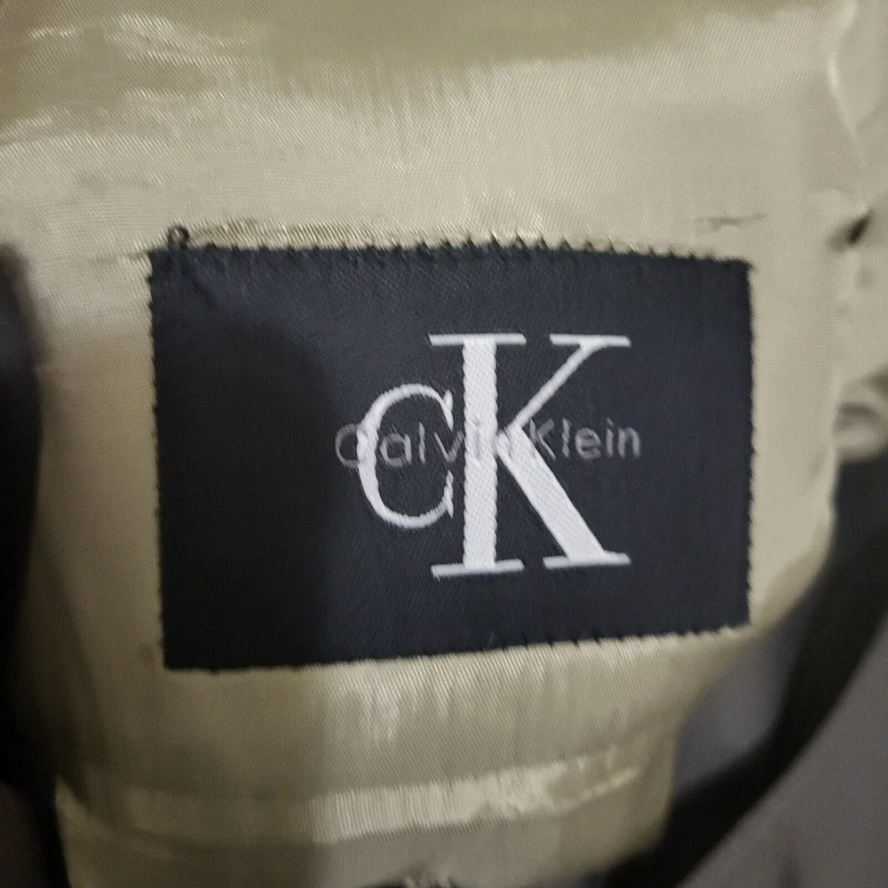 Calvin‎ Klein Blazer/Sports Jacket Army Green 100% Wool Size 42R